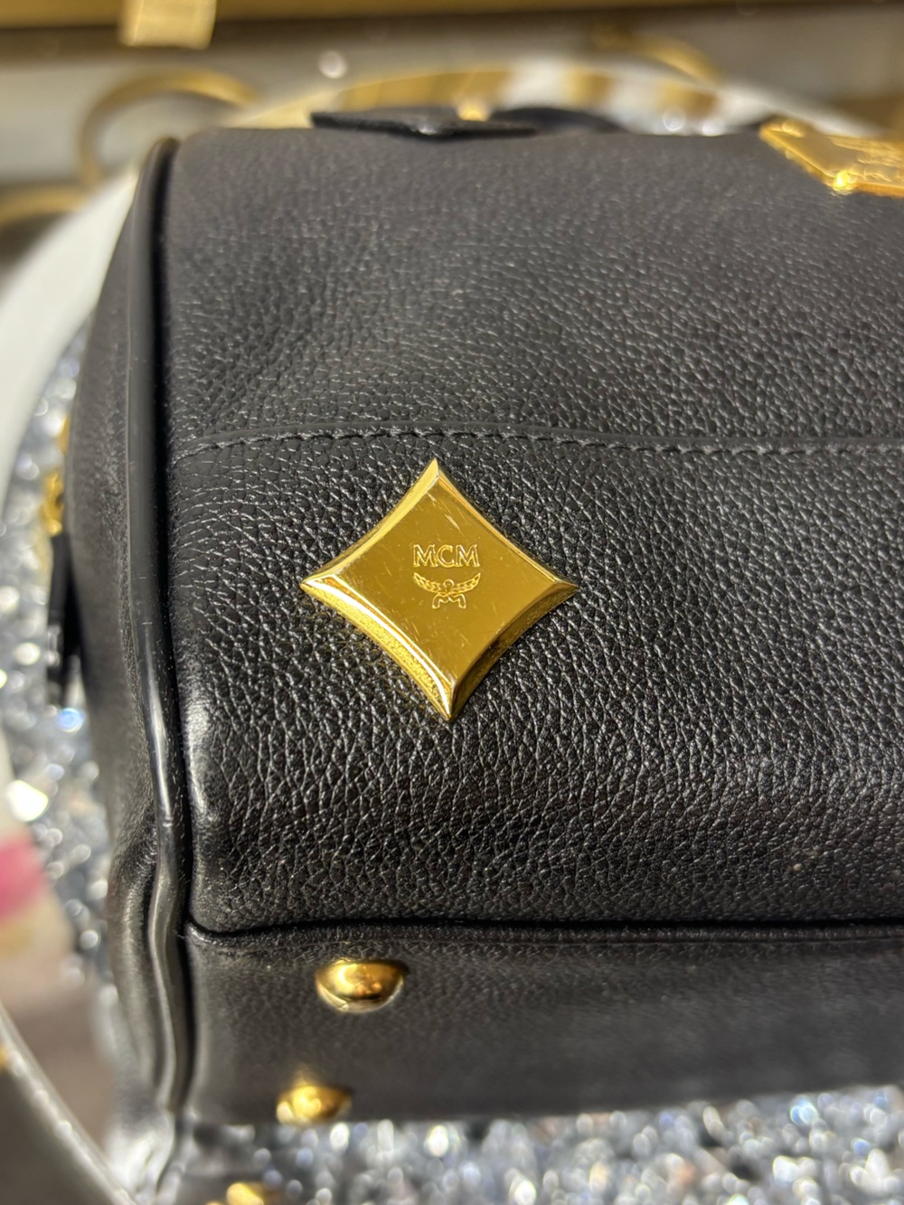 MCM leather Boston bag EUC - Picture 13 of 16